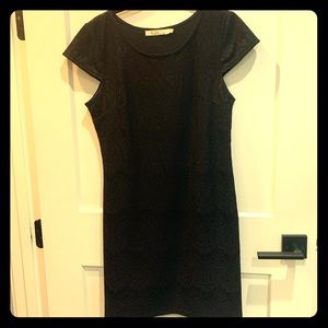 Cap sleeve lace little black dress